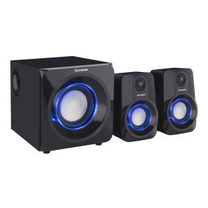 Sistema multimedia de audio 2.1 950 W PMPO con luz LED