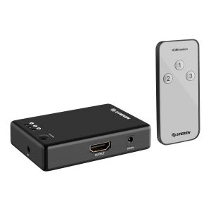 Selector HDMI 4K de 3 entradas, con control remoto