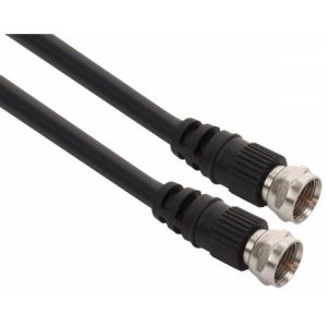 Cable coaxial RG59 con 2 conectores tipo “F” de rosca, de 3,6 m