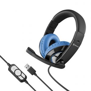 Audífonos multimedia USB ultraconfort Azul