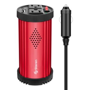 Inversor de corriente automotriz de 150 W (12 Vcc a 110 Vca), para portavasos