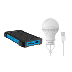 Power Bank solar 6,000 mAh + GRATIS Foco LED USB