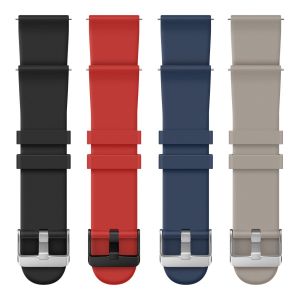 4 correas de 22 cm con hebilla para Smart Watch, de silicón, negra, gris, azul y rojo