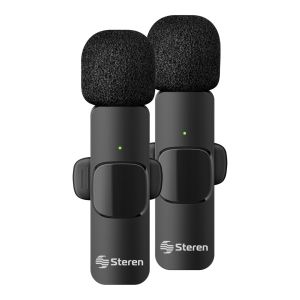 Micrófonos inalámbricos de solapa USB / USB C / Lightning, 20 m de alcance