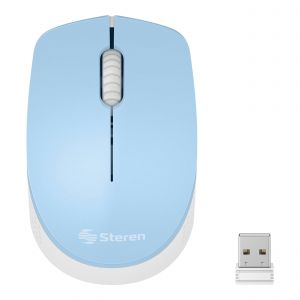 Mouse inalámbrico 1 200 DPI color azul claro