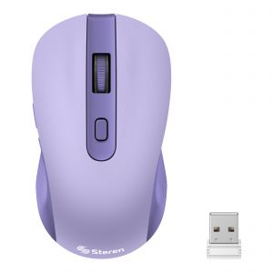 Mouse inalámbrico 800 / 1 200 / 1600 DPI, color morado