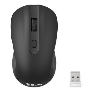 Mouse inalámbrico 800 / 1 200 / 1600 DPI, color negro