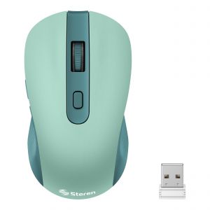 Mouse inalámbrico 800 / 1 200 / 1600 DPI, color verde
