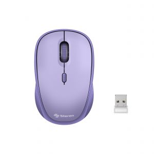Mini mouse inalámbrico 800 / 1 200 / 1 600 DPI, color morado