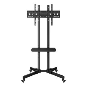 Soporte móvil para pantallas de 19” a 65”, con repisa