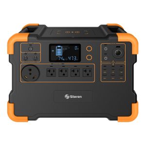 Estación de energía portátil de 1900 Wh con inversor de corriente de 2000 W (110 Vca) y monitoreo por app