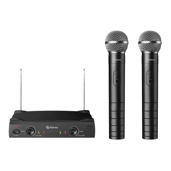 Sistema de micrófono inalámbrico doble profesional VHf inalámbrico 2 