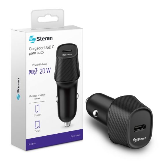 Cargador USB C PD 20 W, para auto